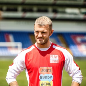 Athlete having their headshot taken by professional sports football photographer Louis Burgess | Sports photography by North London Photographer Louis Burgess
